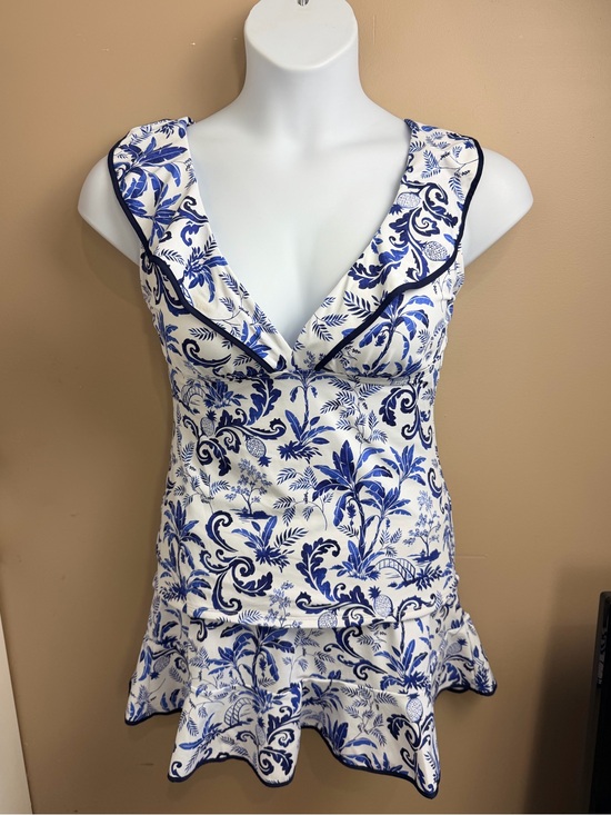 Tommy Bahama Other - Tommy Bahama Terrazzo Tile Mountain Bluebell Tankini Swimsuit Set Blue White UV